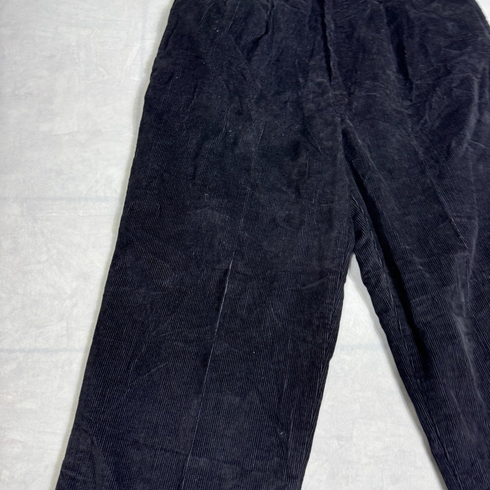 Vintage Dockers Cordrouy Pants Mens Black Classic Fit Pleated Size W34 L30 NWT - Picture 5 of 16
